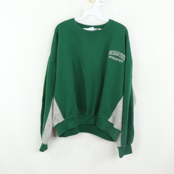 90s Mens Large Michigan State Athletics Sweatshirt - Picture 1 of 8